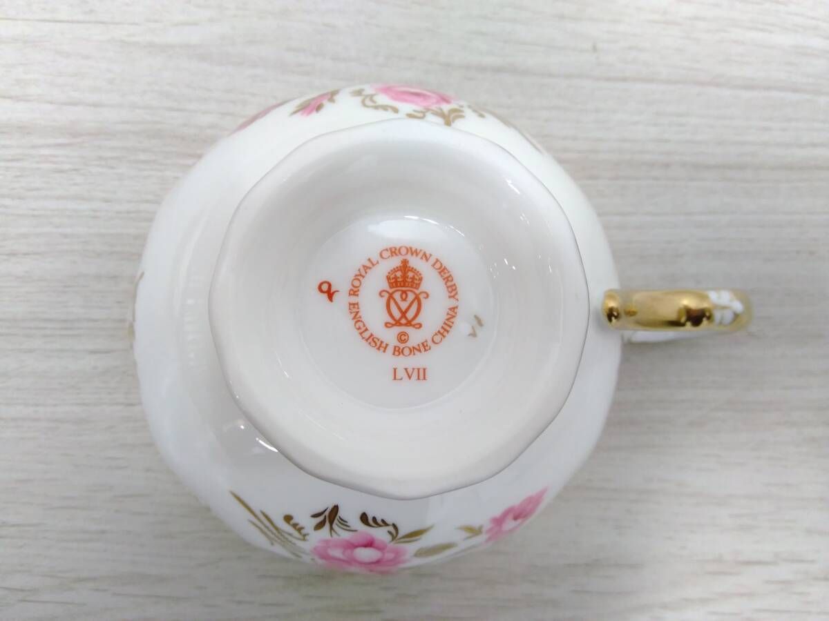 ロイヤルクラウンダービー Royal Crown Derby カップ＆ソーサー 1客 ピンクストンローズ ブランド食器 お弁当セット オイルボトル カップ ソーサー コーヒー ティーカップ
