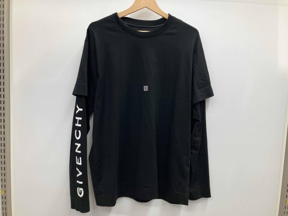 ジバンシィ レイヤードTシャツ ロゴT CLASSIC FIT ブラック Sサイズ