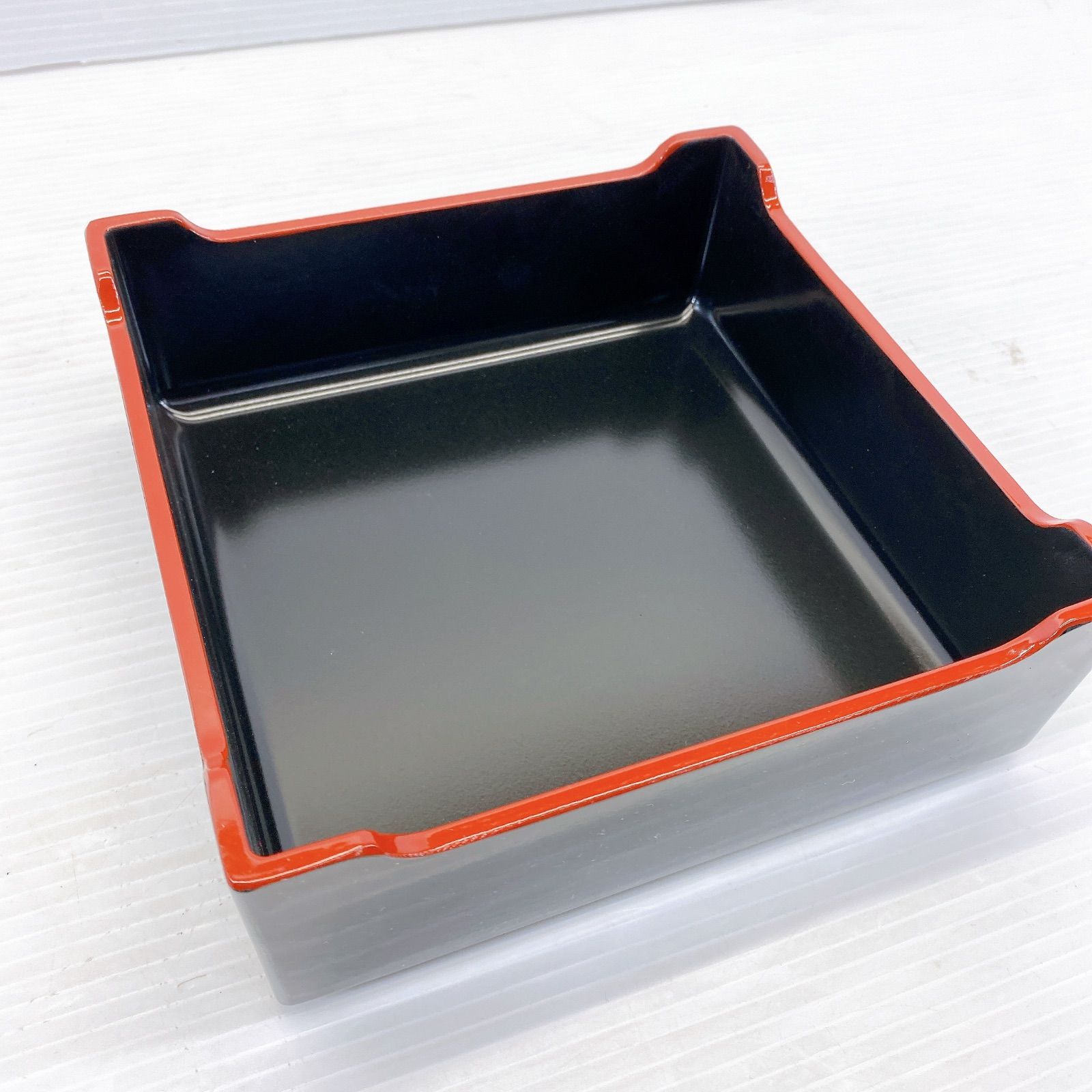 割烹漆器 黒珠 灰皿枠 セット ブラック