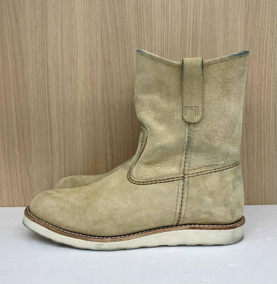 RED WING レッドウィング ブーツ ペコスブーツ 8168 9217639 レザー USA 10 28 cm ベージュ 通年
