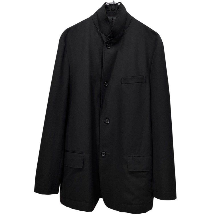 Y's テーラードジャケット 黒 Y's for men ウールギャバジンスタンドカラー4Bテーラードジャケット