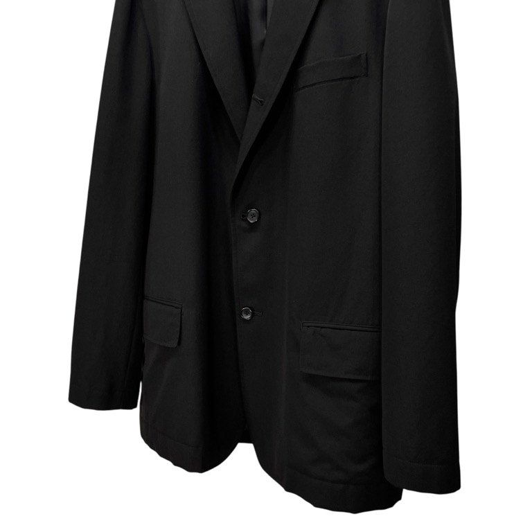 Y's テーラードジャケット 黒 ワイズフォーメンY's for men ウールギャバテーラードジャケット 黒2