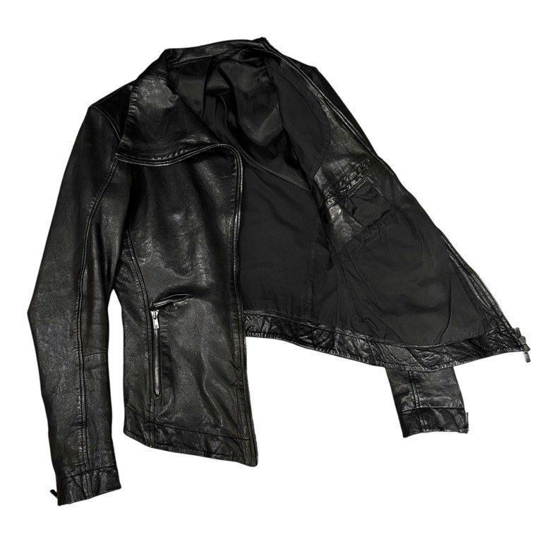 LEON LOUIS 16AW SMALL COLLAR LEATHER JACKET ハイネックラムレザー 
