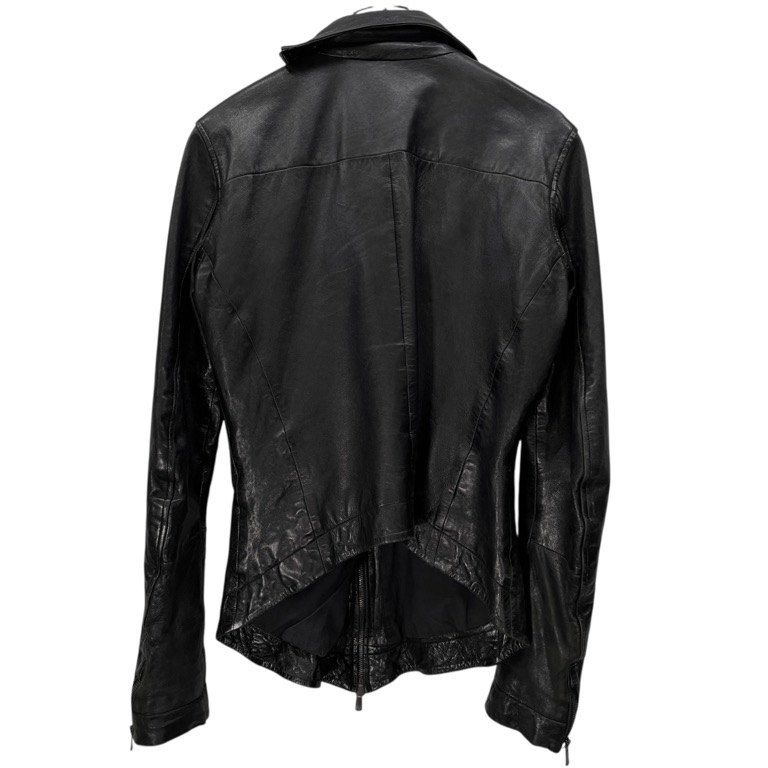 LEON LOUIS 16AW SMALL COLLAR LEATHER JACKET ハイネックラムレザー 
