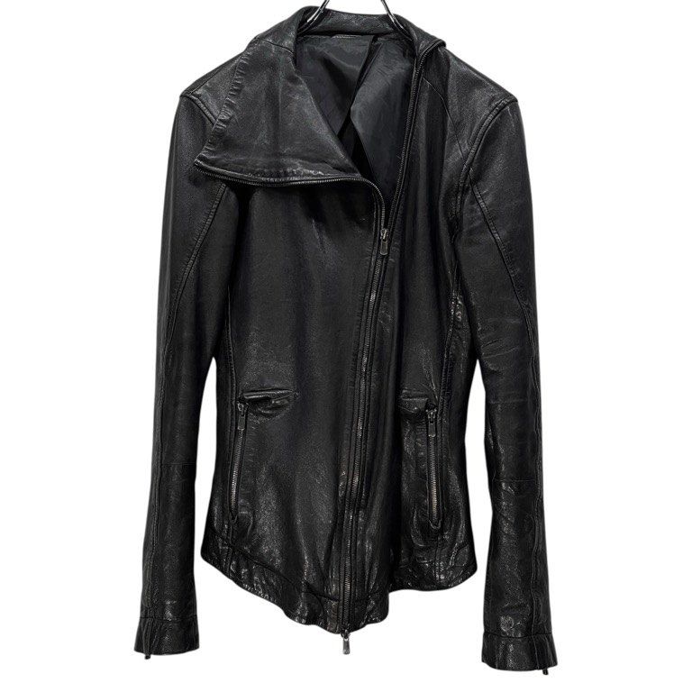 LEON LOUIS 16AW SMALL COLLAR LEATHER JACKET ハイネックラムレザー 