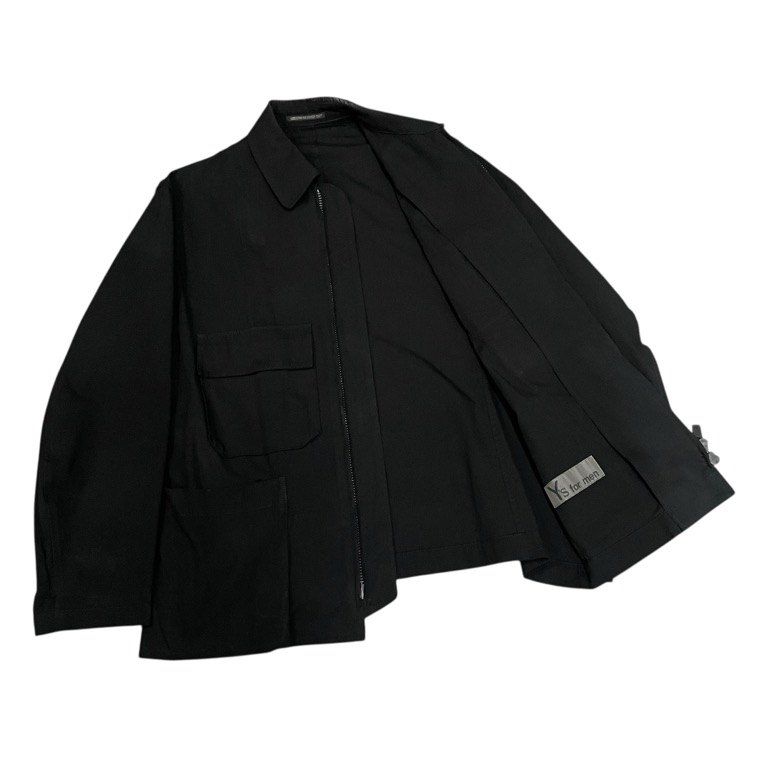 Y's for men 25SS FASTENER BLOUSON WITH COTTON LINEN UNEVEN YARN