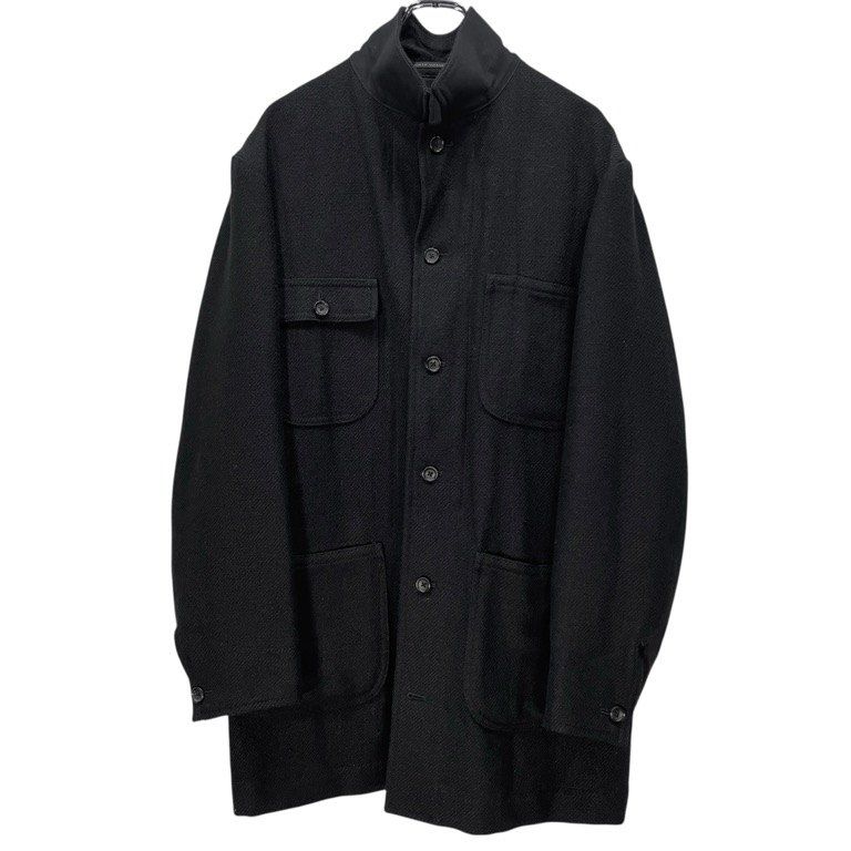 Y s for men リネンウールツイード切替ハーフコート ジャケット ブルゾン アウター Archive Yohji Yamamoto Pour Homme