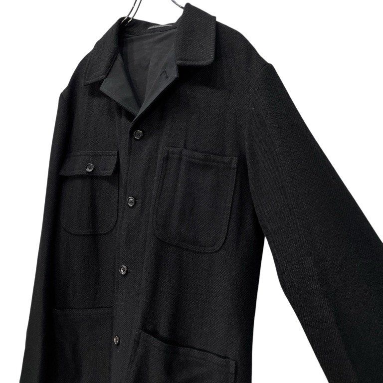 Y's for men リネンウールツイード切替ハーフコート ジャケット