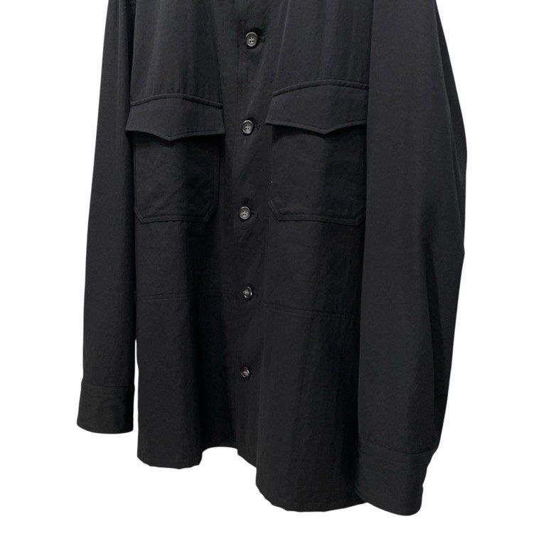 美品Y's for men ウールギャバ シャツジャケット 黒 Y's for men ウールギャバジン シャツ Y's for men スーツ（黒・ウール