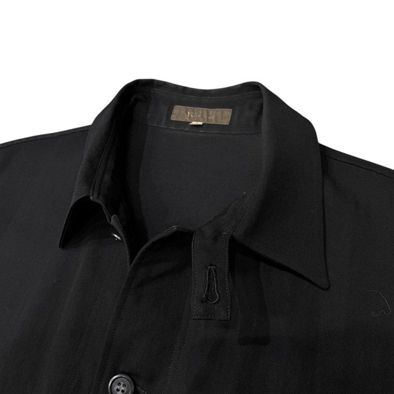 美品Y's for men ウールギャバ シャツジャケット 黒 Yohji Yamamoto POUR HOMME - 美品Y's for men ウールギャバ シャツ
