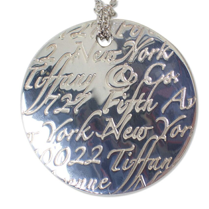 ティファニー 925 ノーツ ラウンド ペンダント/ネックレス//j109-9