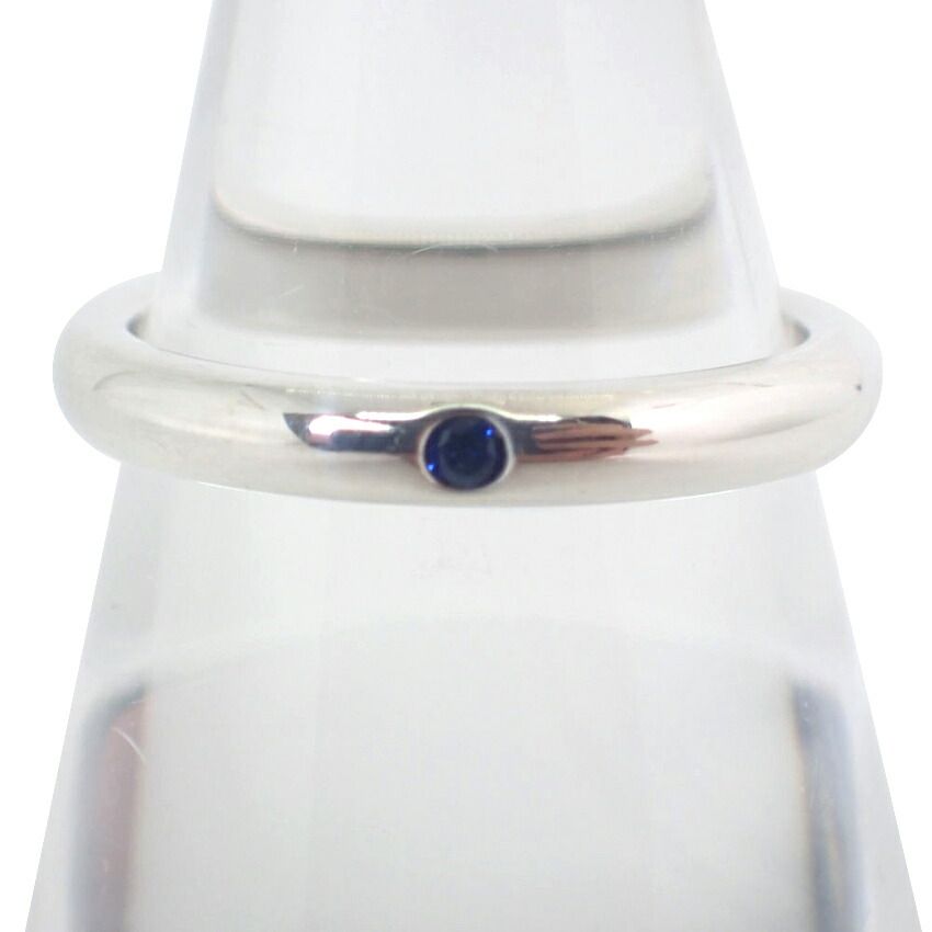 ティファニー 925 サファイア スタッキングバンドリング/10号/j109-8