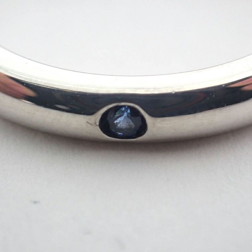 ティファニー 925 サファイア スタッキングバンドリング/10号/j109-8