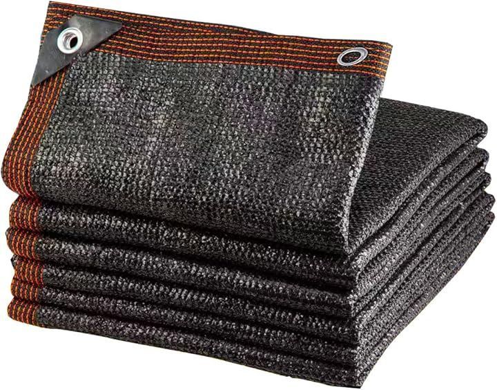 YEZOND 遮光ネット 屋外 ベランダ 窓 カーポート ルーフ ヤード パーティー 廊下 農業 園芸用などに最適な日よけ シェード 黒 8 Mx 12 M