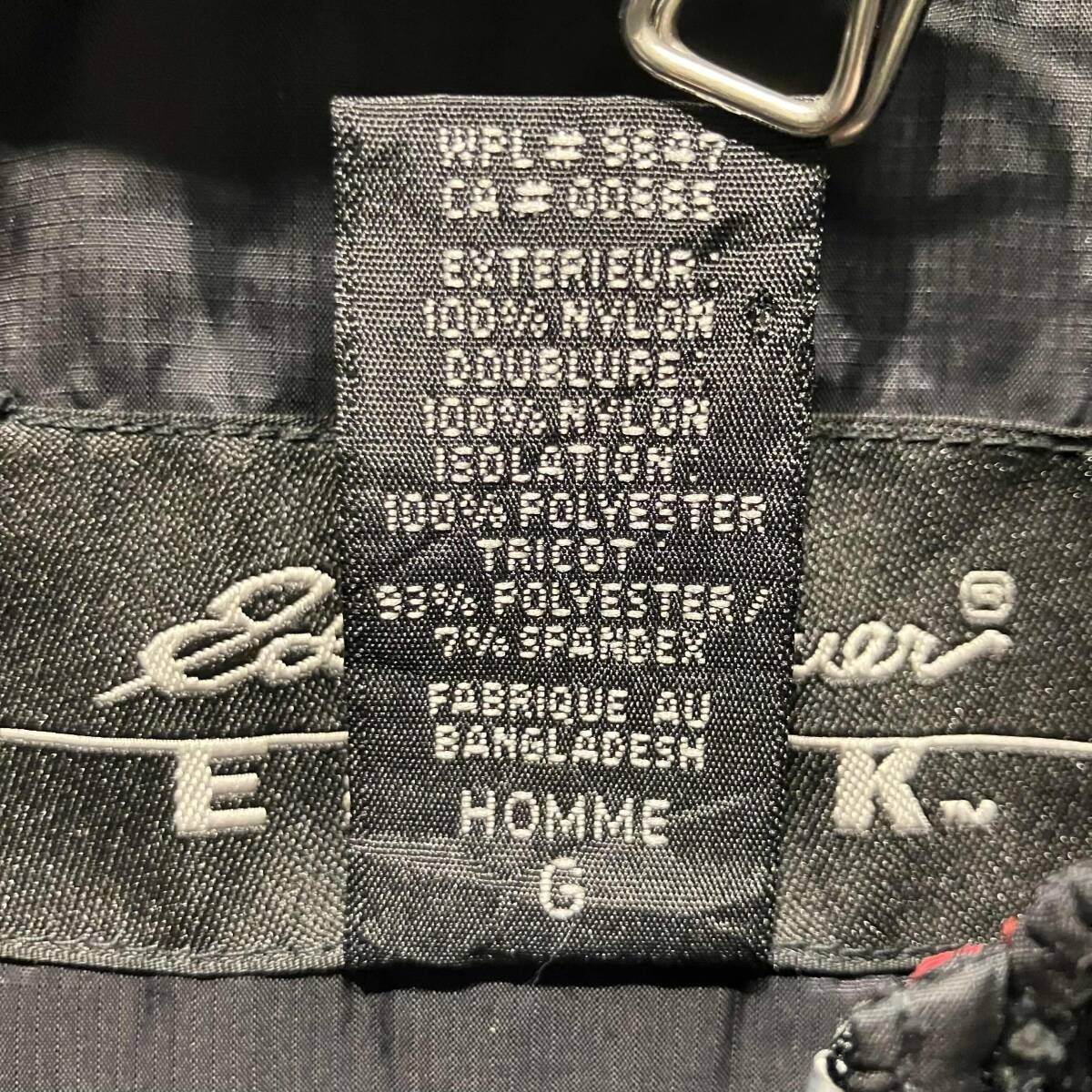 Eddie bauer EBTEK 中綿ダウンベスト ブラック size L ブラック