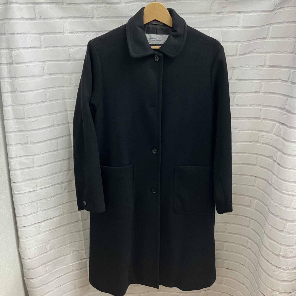 Hands of creation | ハンズオブクリエイション その他コート ウールピーパーステンカラーコート |1050007 表記サイズF ブラック