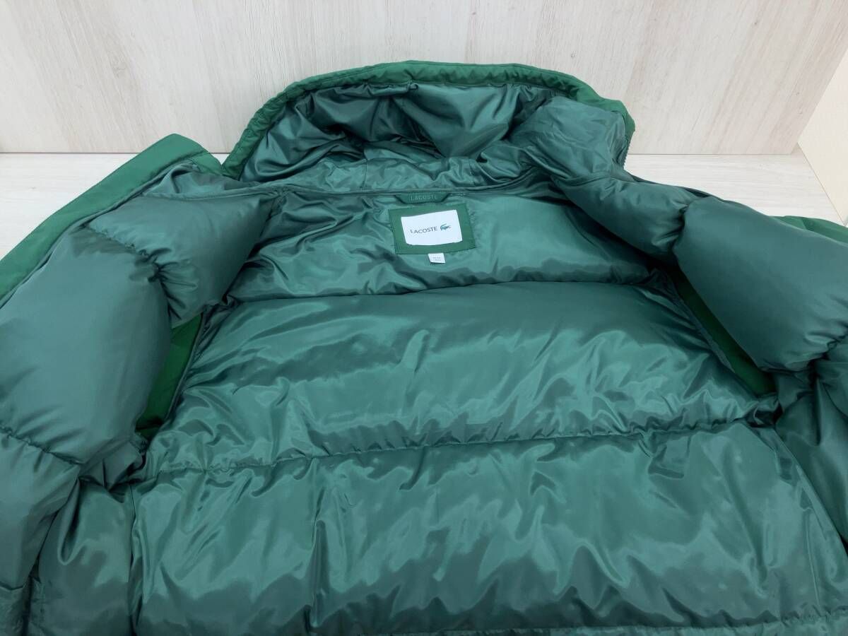 Lacoste ジャケット グリーン LACOSTE ラコステ バックステッチショートダウンジャケット【BH4484