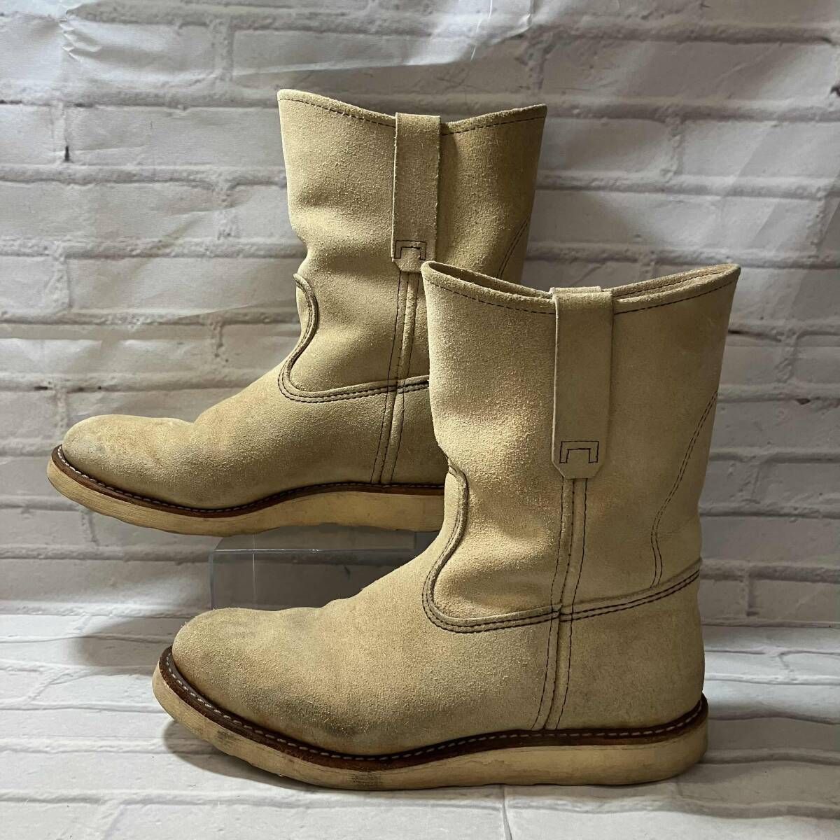 RED WING レッドウイング 8168 スエード ペコスブーツ 8 E ブーツ ベージュ サイズ26 cm