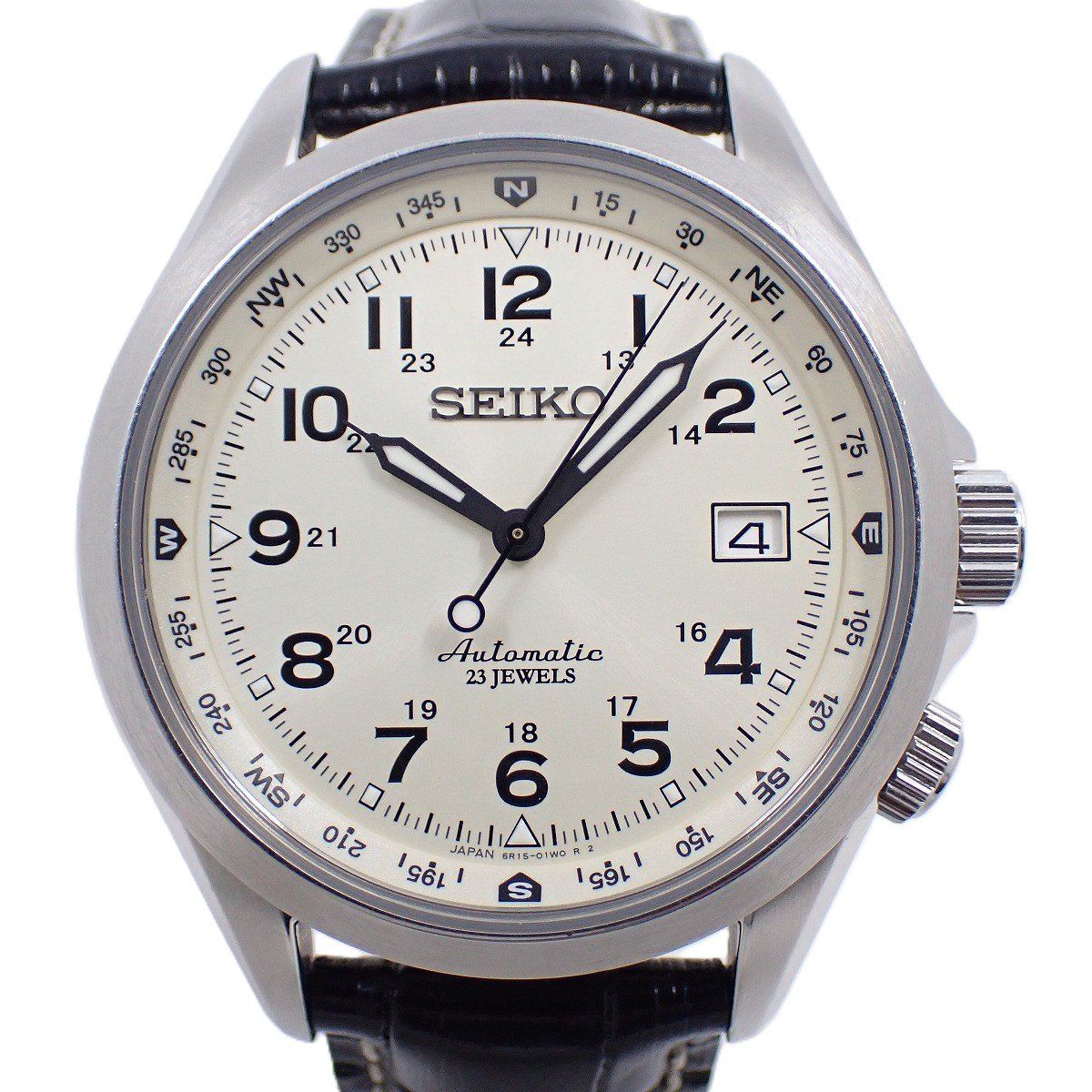 SEIKO セイコー メカニカル アルピニスト 5スポーツ 自動巻き メンズ 腕時計 社外ベルト SARG 005 6 R 15 02 N 0