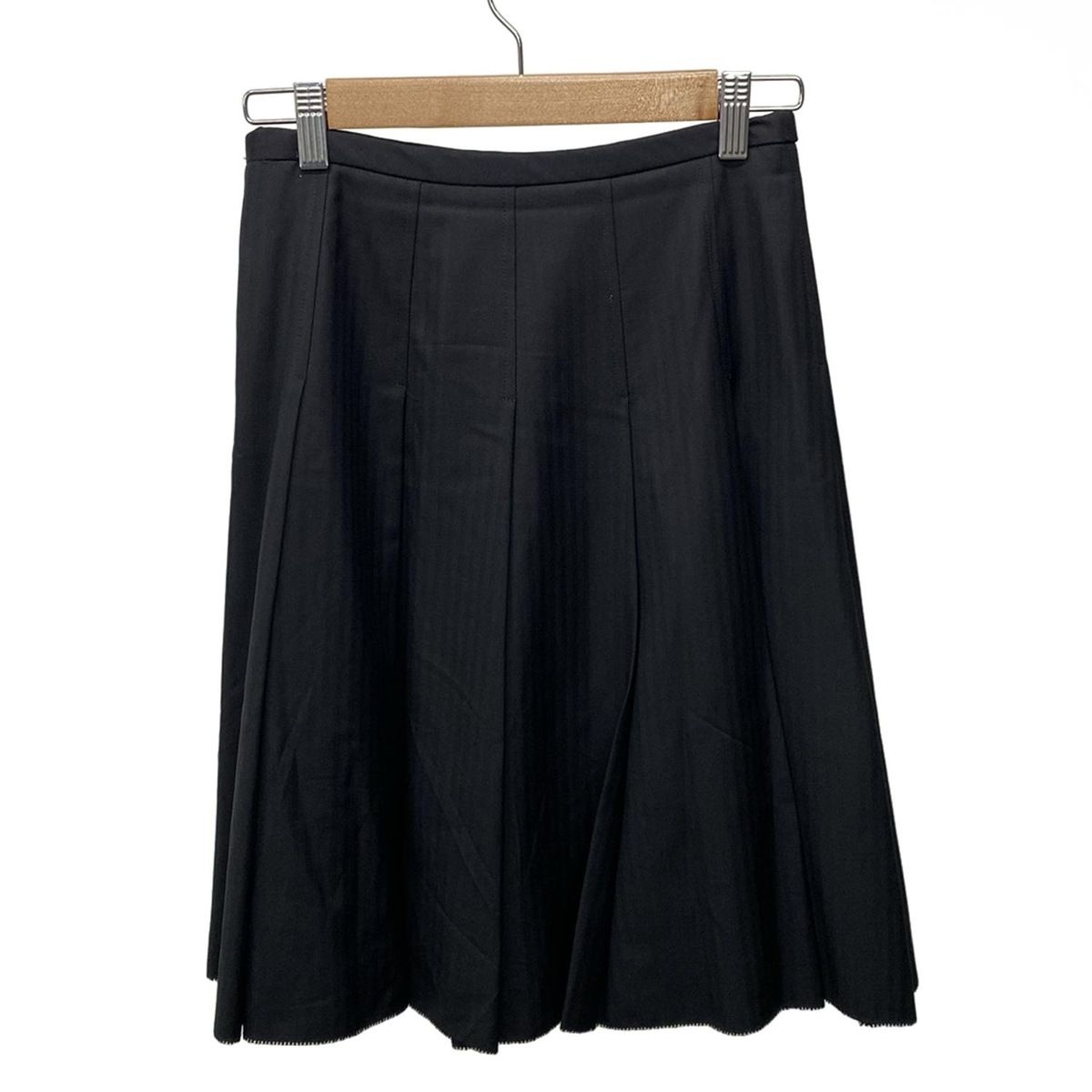 スカート ドゥロワー サイズ36 黒 - ひざ丈 Drawer ドゥロワー