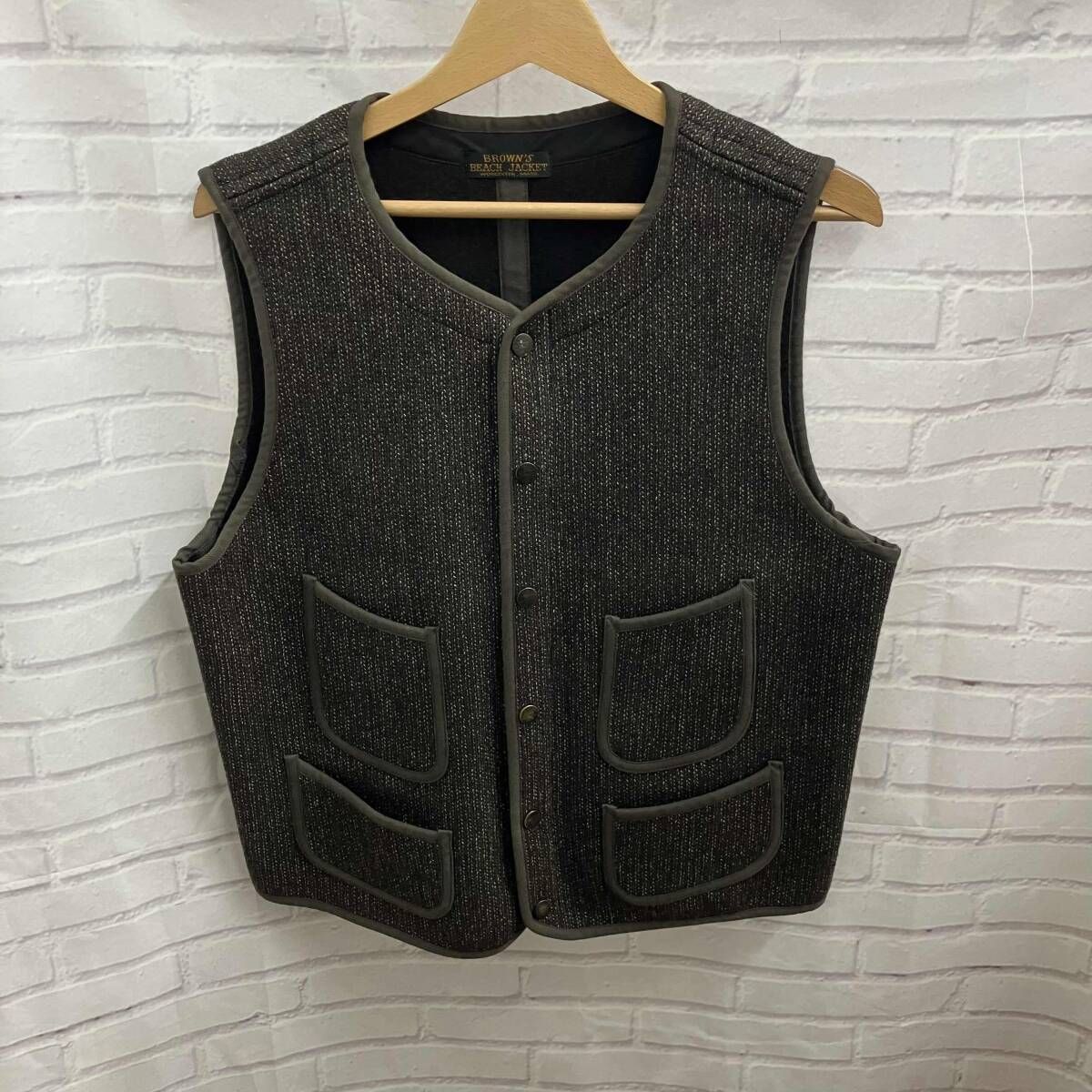 BROWNS BEACH JACKET / ブラウンズビーチ/ ベスト / BBJ8-001 / 表記