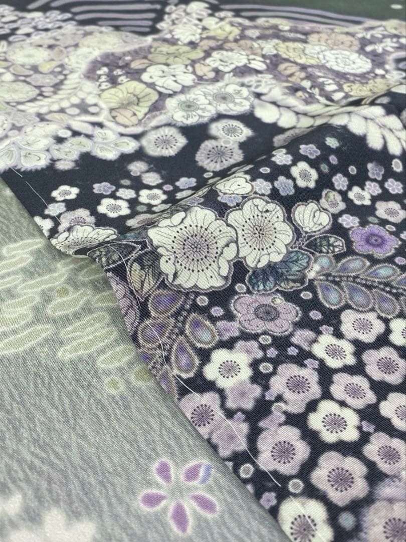 訪問着 辻ヶ花 正絹 躾糸付き A 103