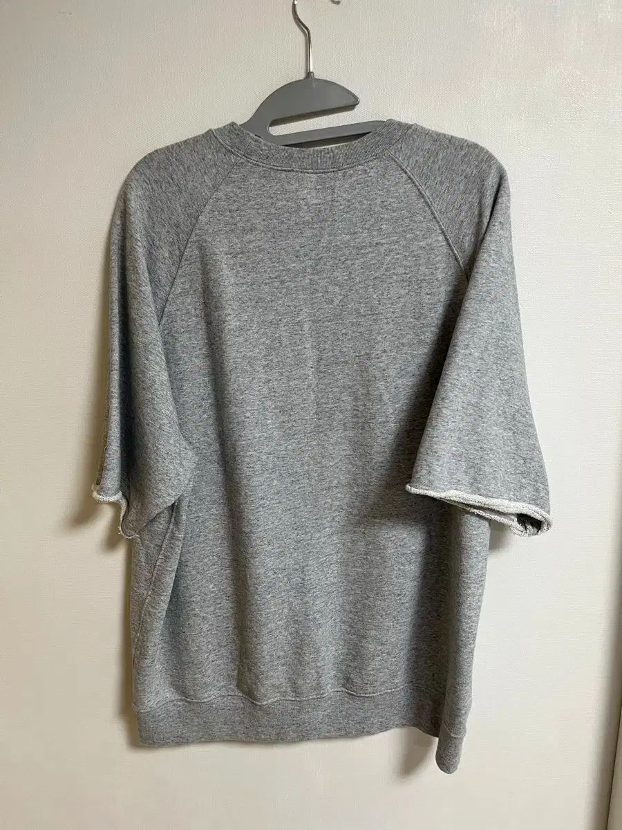 HERITAGE FLOSS 半袖 | Alexヴィンテージ加工ロゴパッチショート半袖スウェット スウェットシャツ（スウェット） M HERITAGE FLOSS 半袖スウェットシャツ グレー