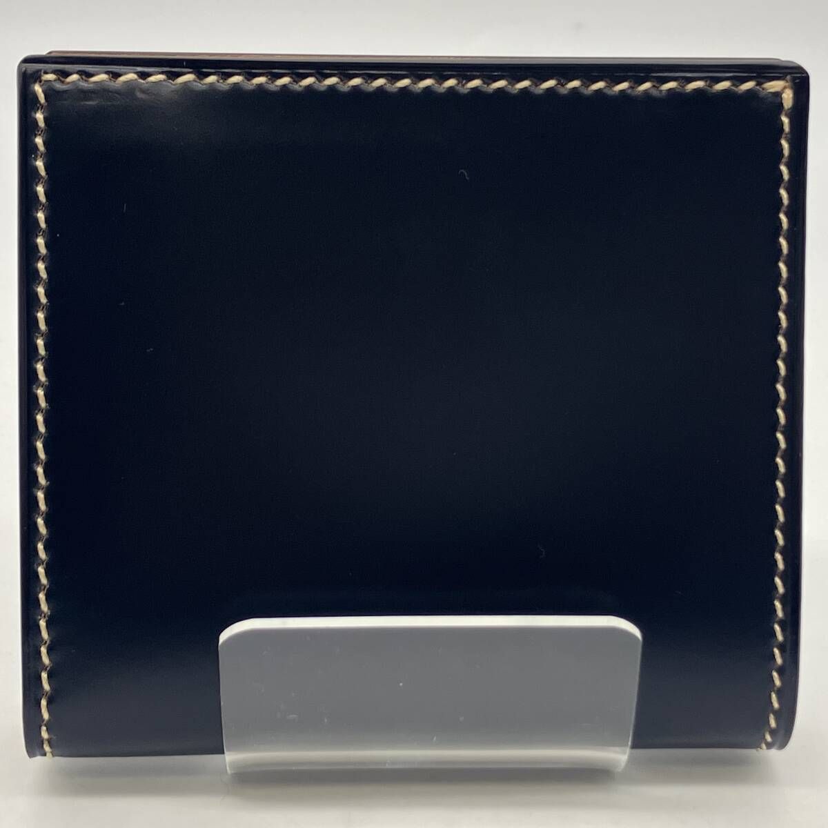 万双 MANSAW マンソウ コードバン ミニ財布 小銭入付 二つ折り財布