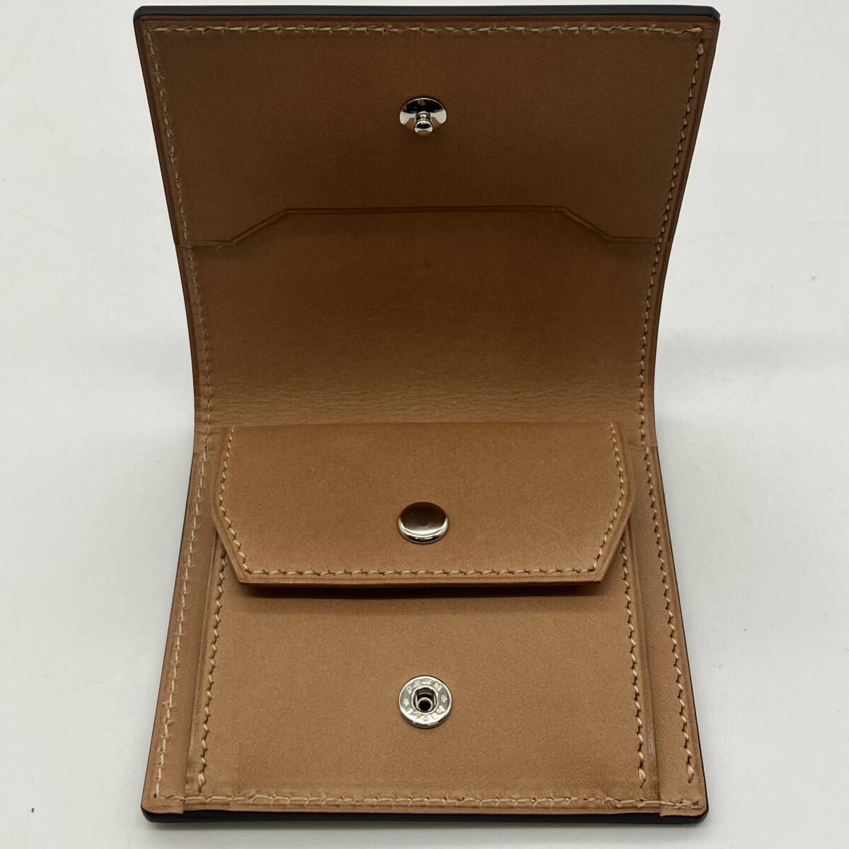 万双 MANSAW マンソウ コードバン ミニ財布 小銭入付 二つ折り財布