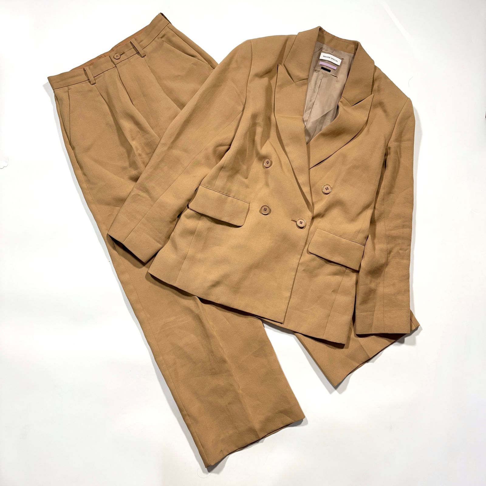 MAISON SPECIAL メゾン セットアップ ダブル ベージュ ジャケット スラックス
