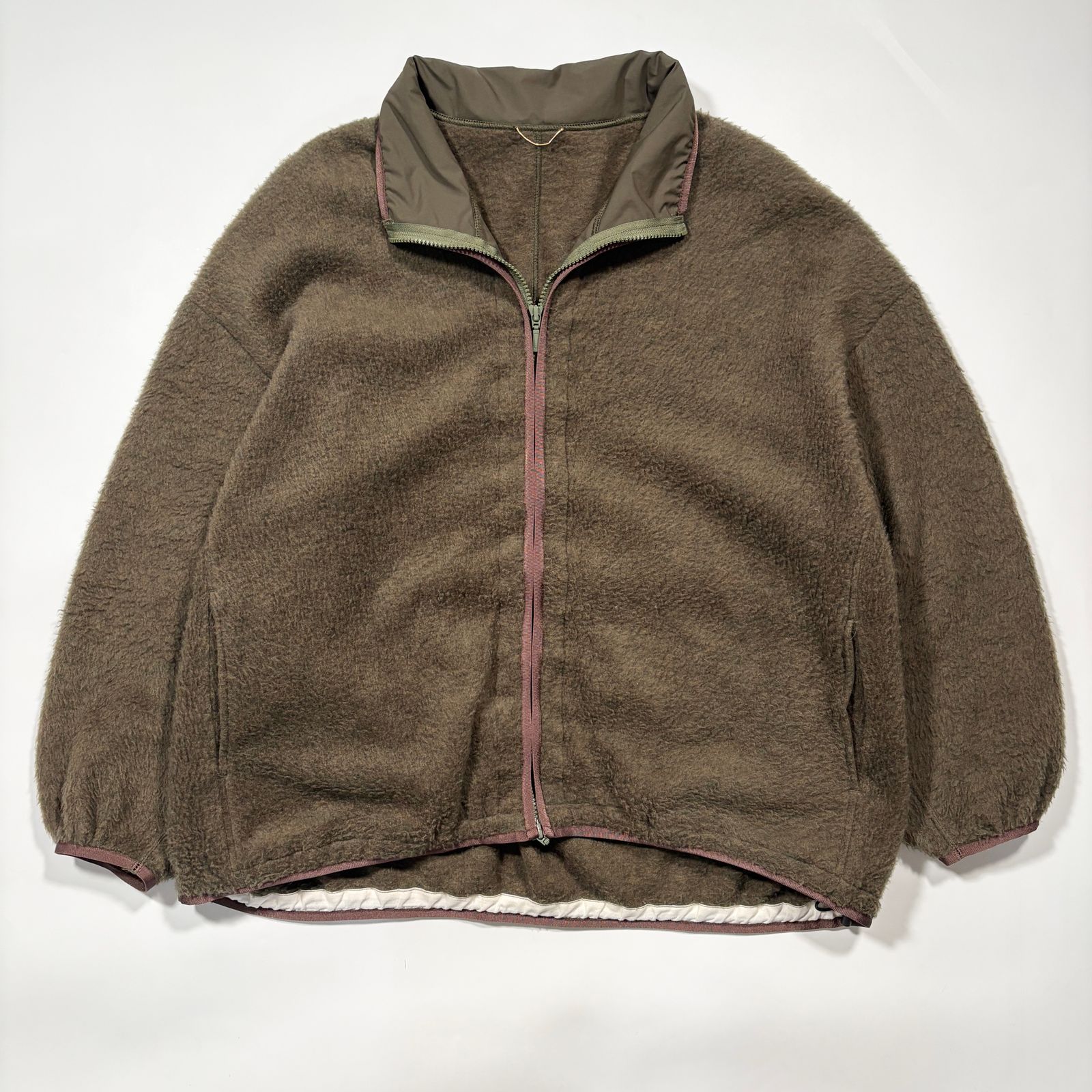 ドゥーズイエムクラス　フルジップブルゾン　カーキ　ブラウン ドゥーズイエムクラス フルジップブルゾン カーキ ブラウン ドゥーズイ