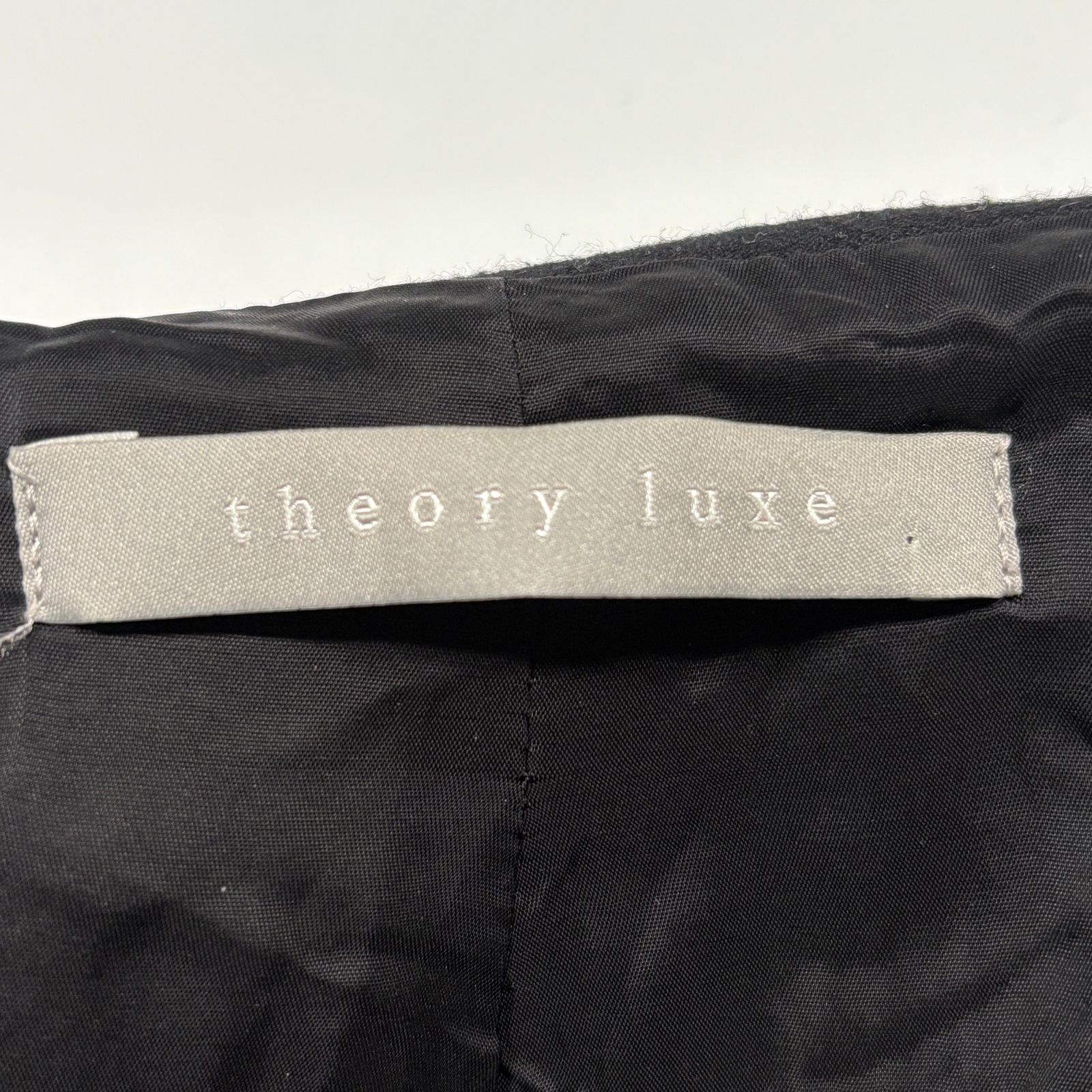 theory luxe セオリーリュクス ノーカラージャケット サキソニーソフト