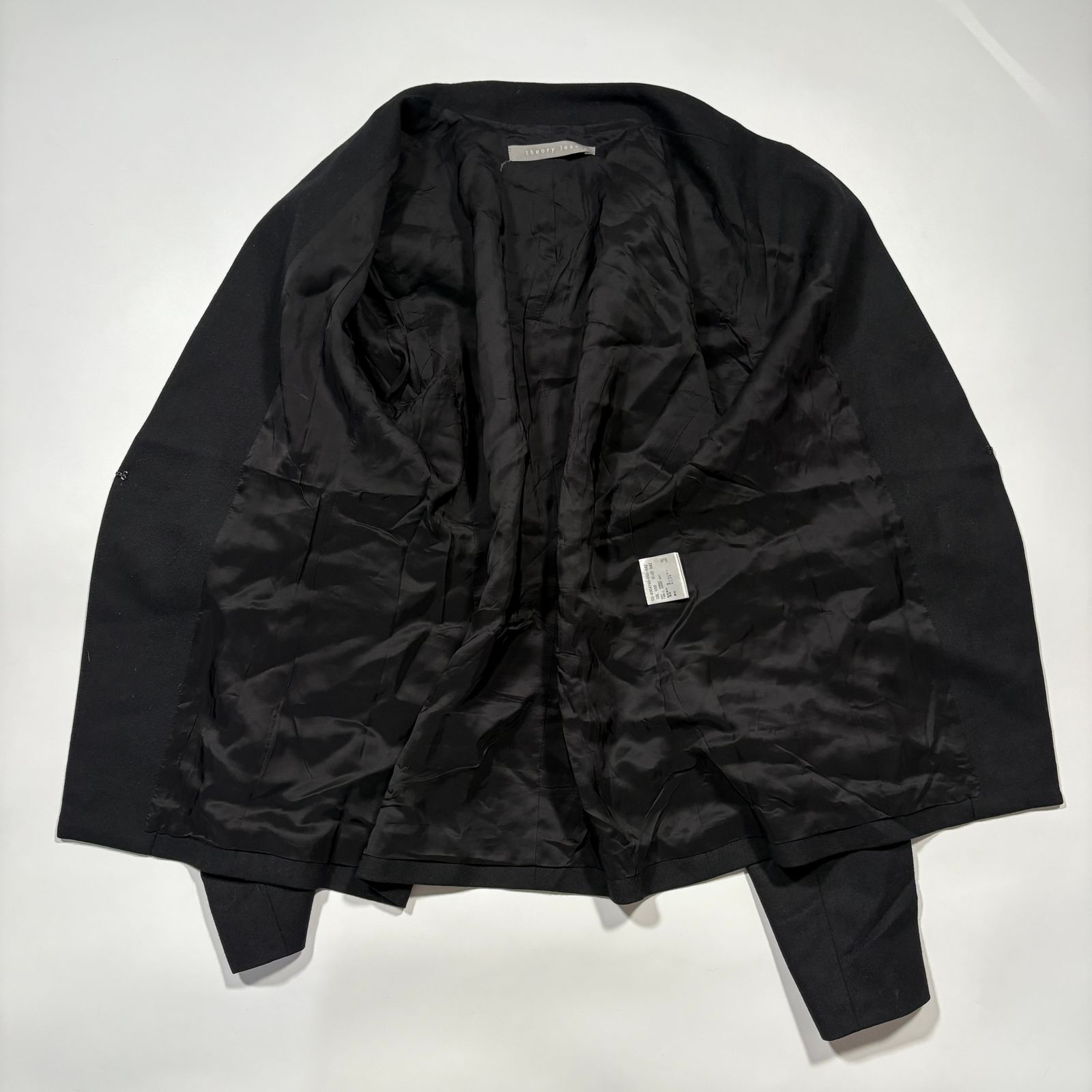 theory luxe セオリーリュクス ノーカラージャケット サキソニーソフト