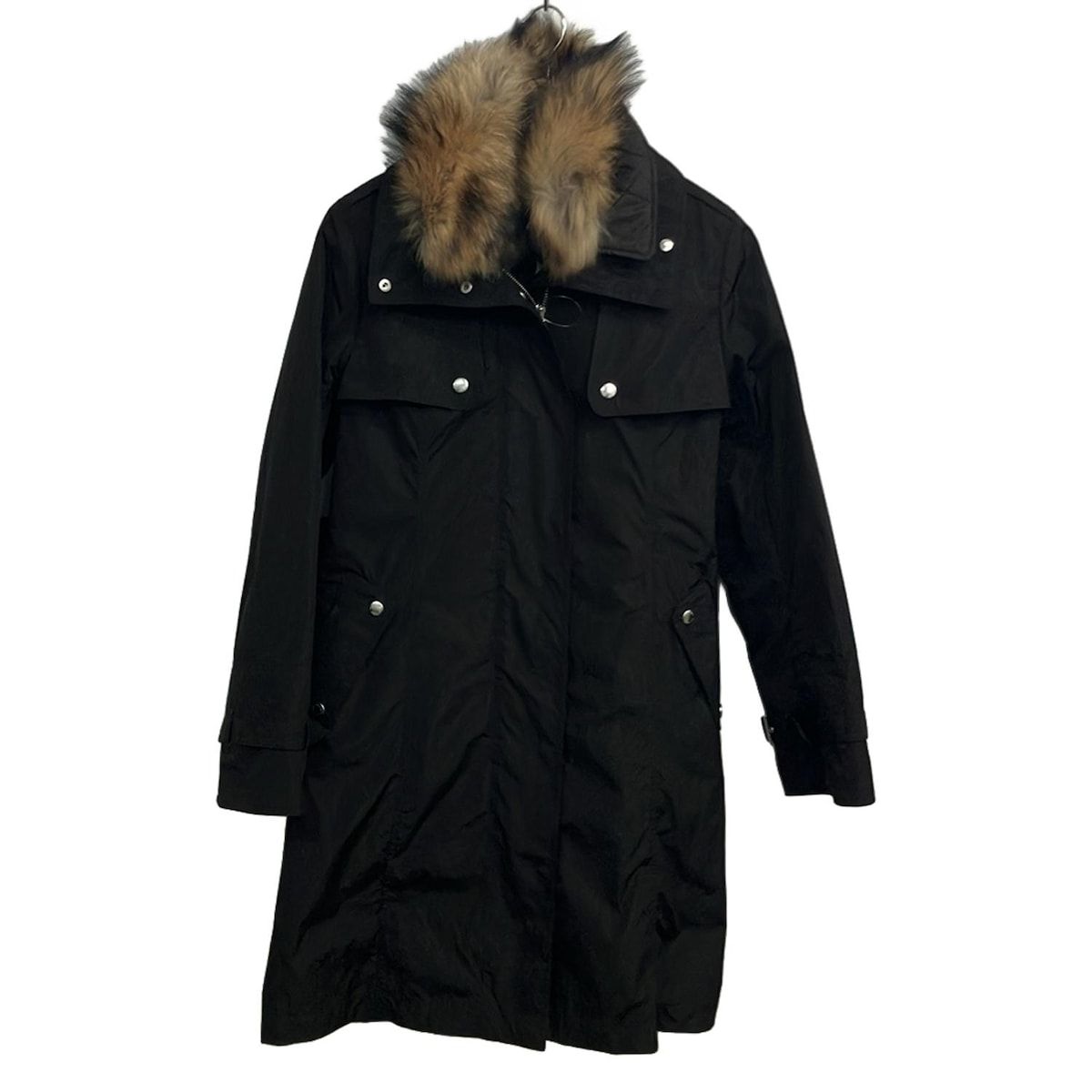 クレージュ コート サイズ40 M レディース - ダークブラウン×ベージュ 長袖|ラクーン|ライナー着脱可|中綿|秋|冬