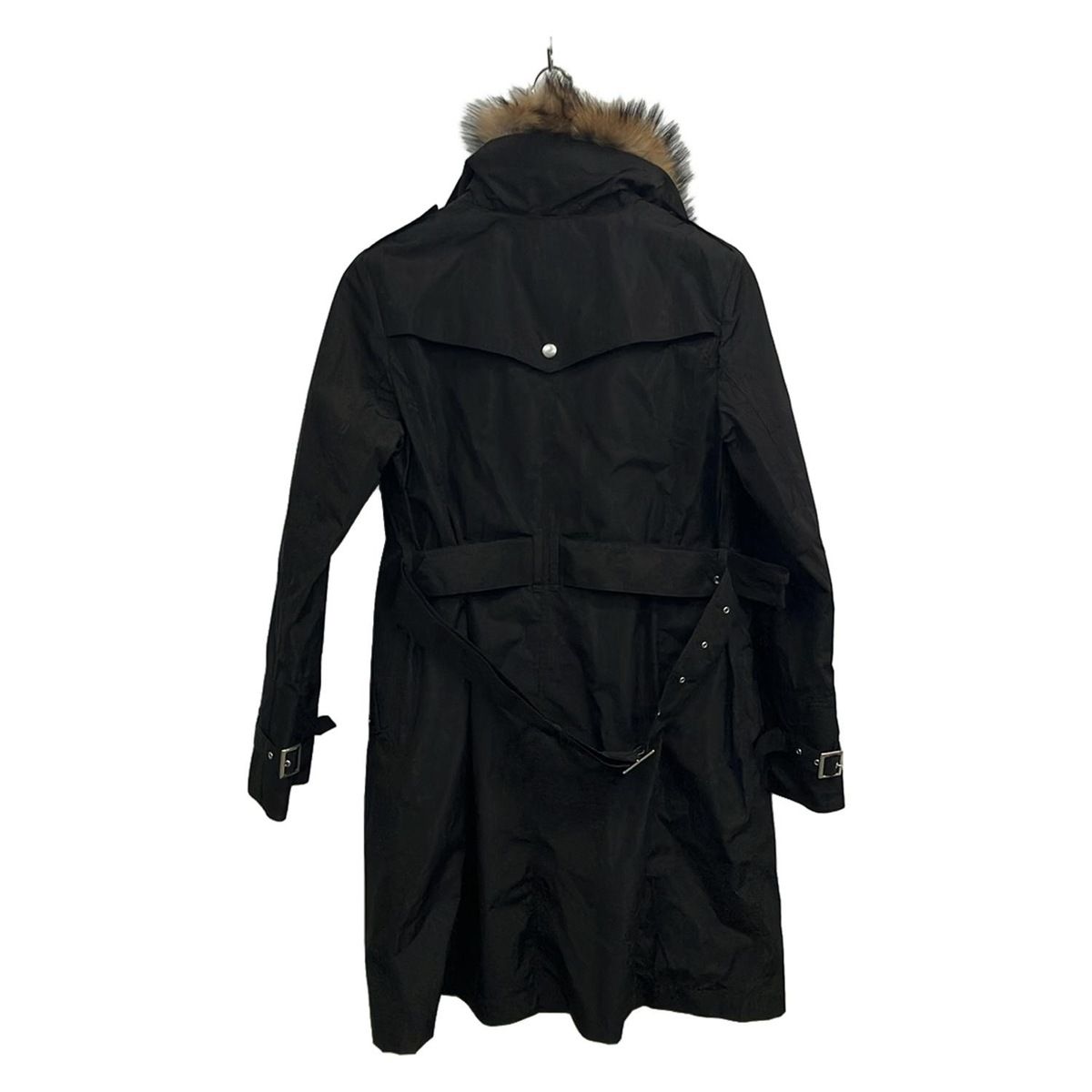 クレージュ コート サイズ40 M レディース - ダークブラウン×ベージュ 長袖 ラクーン ライナー着脱可 中綿 秋 冬