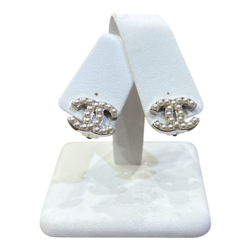 シャネル CHANEL ココマークイヤリング パール シルバー アクセサリー