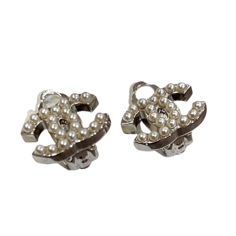 シャネル CHANEL ココマークイヤリング パール シルバー