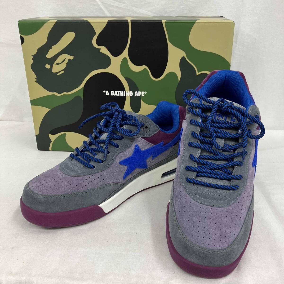 A BATHING APE/グレー×ブルー/ROAD STA/001FWJ301021I/26.5cm - メルカリ