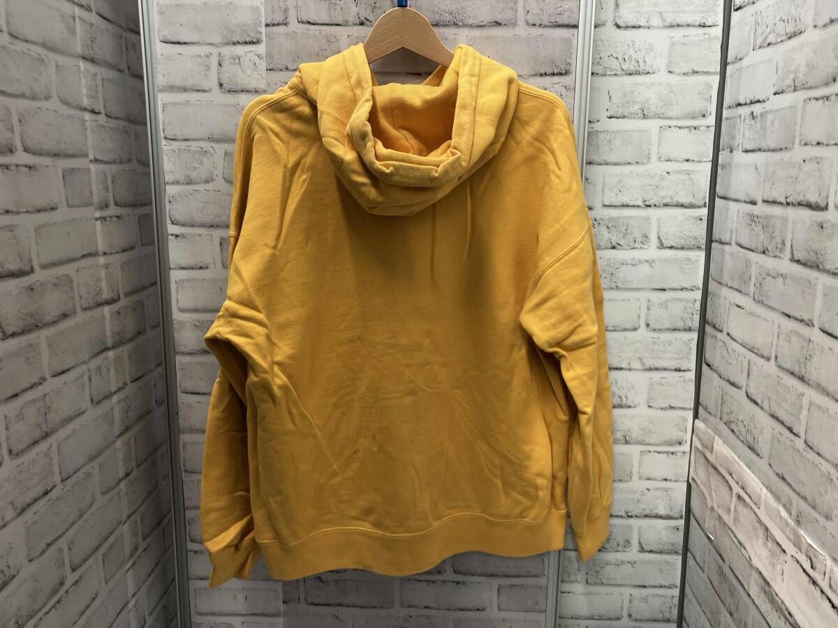 BlackEyePatch LABEL HOODIE プルオーバーパーカー Lサイズ イエロー センタープリント ブラックアイパッチ コットン ロゴ