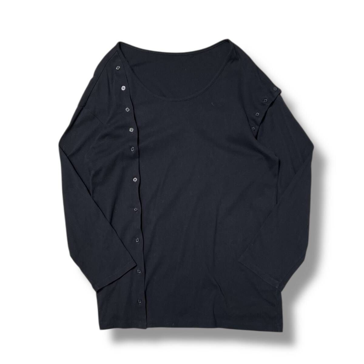 23 AW YOHJI FEMME 長袖tシャツ カットソー 30 COMBED COTTON LONG SLEEVE T SHIRT FJ 66 081 サイズ2 ヨウジヤマモトファム