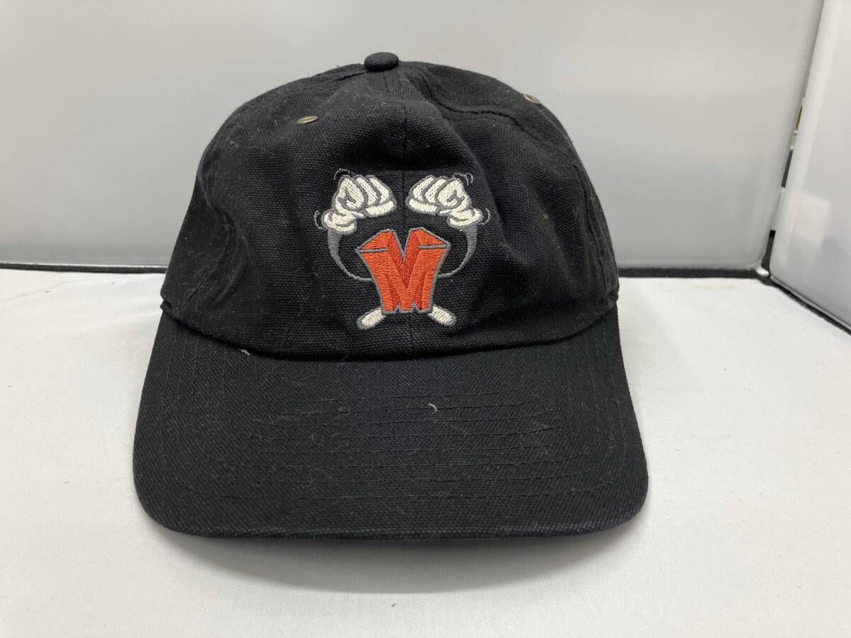 MOSSIMO モッシモ 刺繍キャップ ブラック 台湾製 刺繍ロゴ 90 s VINTAGE