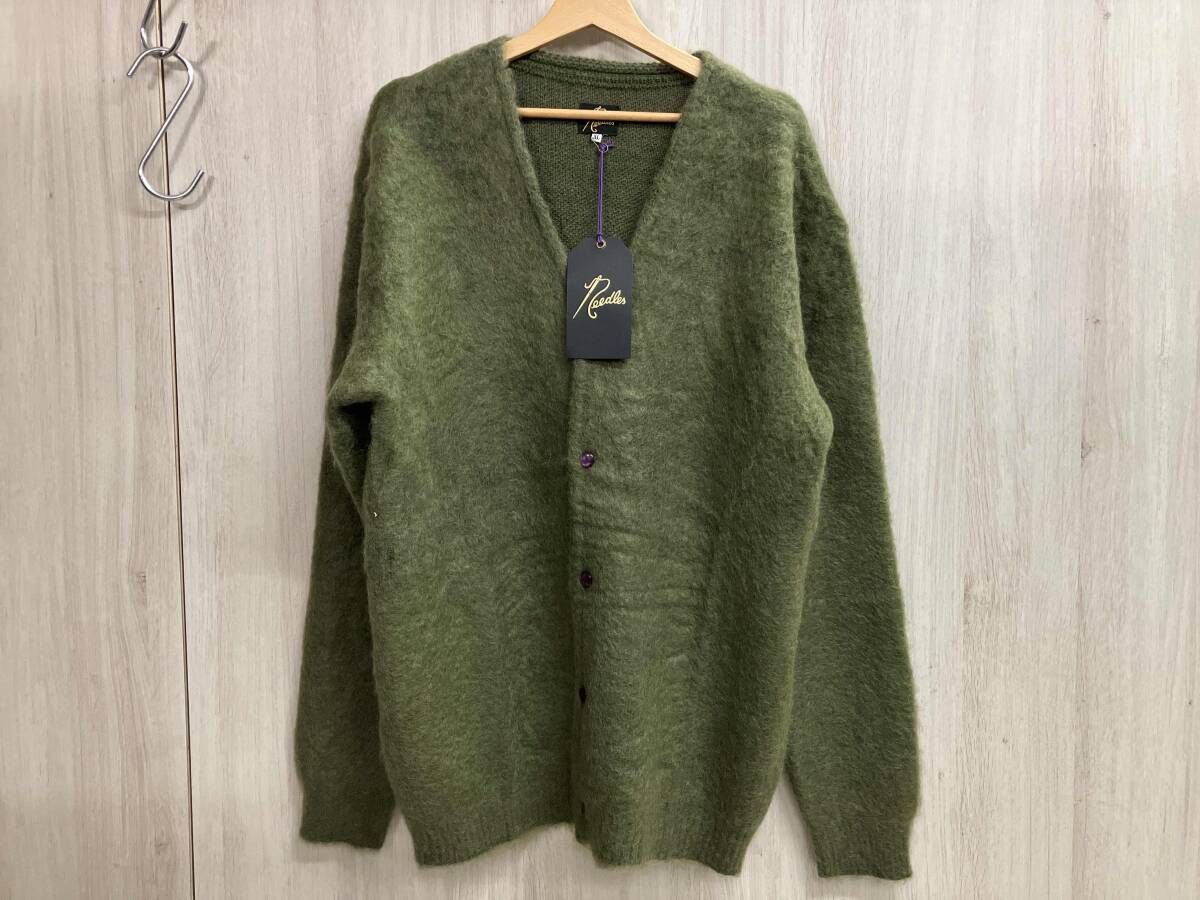 NEEDLES PU1650 モヘアカーディガン カーディガン グリーン - メルカリ