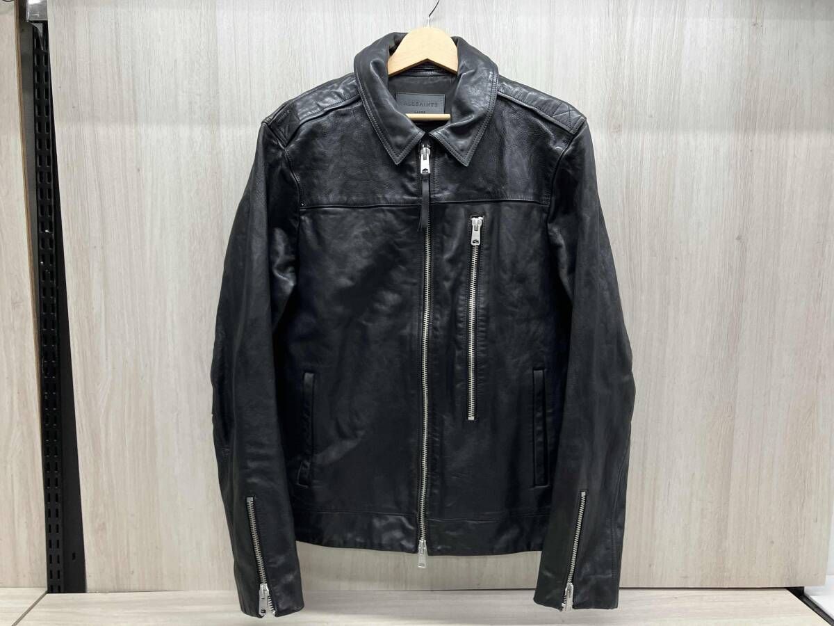 通年 オールセインツ SWITHIN LETHER JACKET スウィシンレザージャケット レザー 牛革 MLO 18 T L ブラック