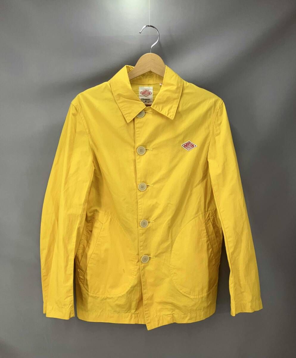 DANTON ダントン STAIN COLOR COAT ステンカラーコート ジャケット サイズ38 イエロー 通年