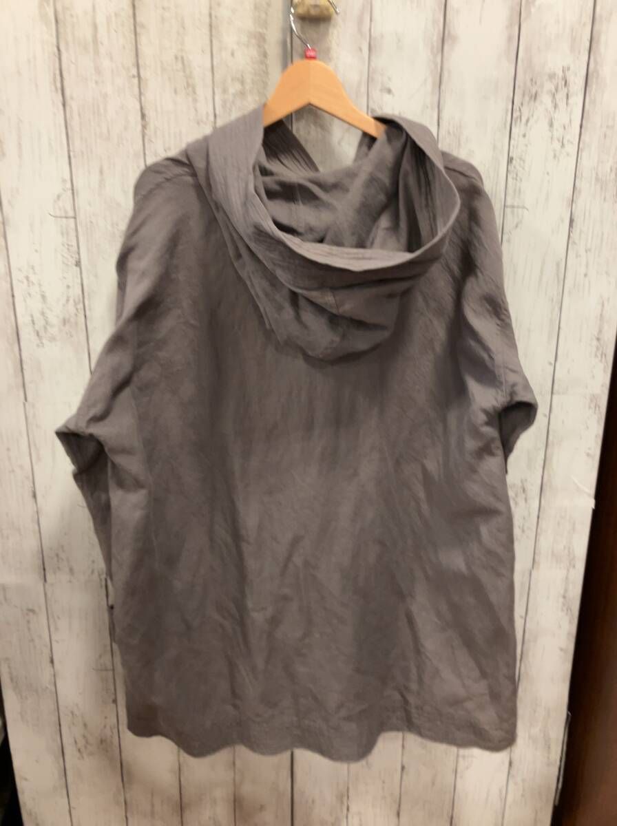 Jurgen Lehi ヨーガンレール その他コート グレー フーディ コットン55 リネン45 全体的に使用感有り ポケット付き