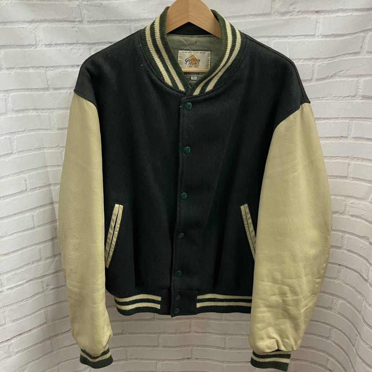 GOLDEN BEAR スタジャン 70～80 s 古着 表記サイズL グリーン
