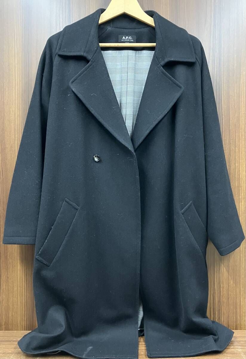 Another Edition ブラック A P C アー ペー セー 23196 1 23421 チェスターコート サイズ 38