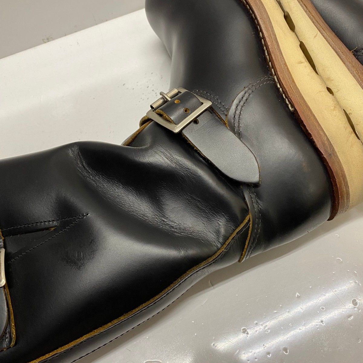  レッドウィング RED WING Engineer Boots クロンダイク 茶芯 Vibramソールカスタム 9268 メンズ靴 ブーツ エンジニア ブラック 26 5 cmサイズ 201 shoes 1588 VB エンジニアブーツ ブーツ 革靴