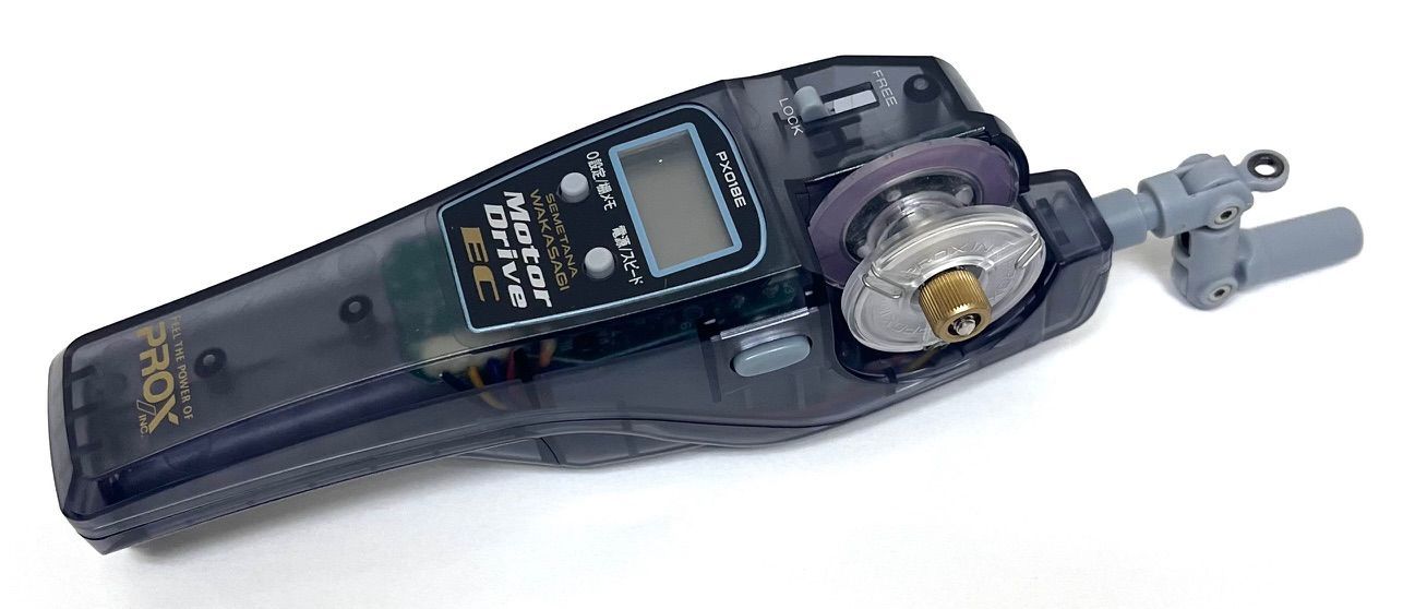 プロックス 攻棚ワカサギモータードライブEC 穂先 PEラインセット 収納ケース付き 10 cm刻みデジタルカウンター付 スモーキーブルーグレー 選べる穂先 S|SS|3 S アクション PROX