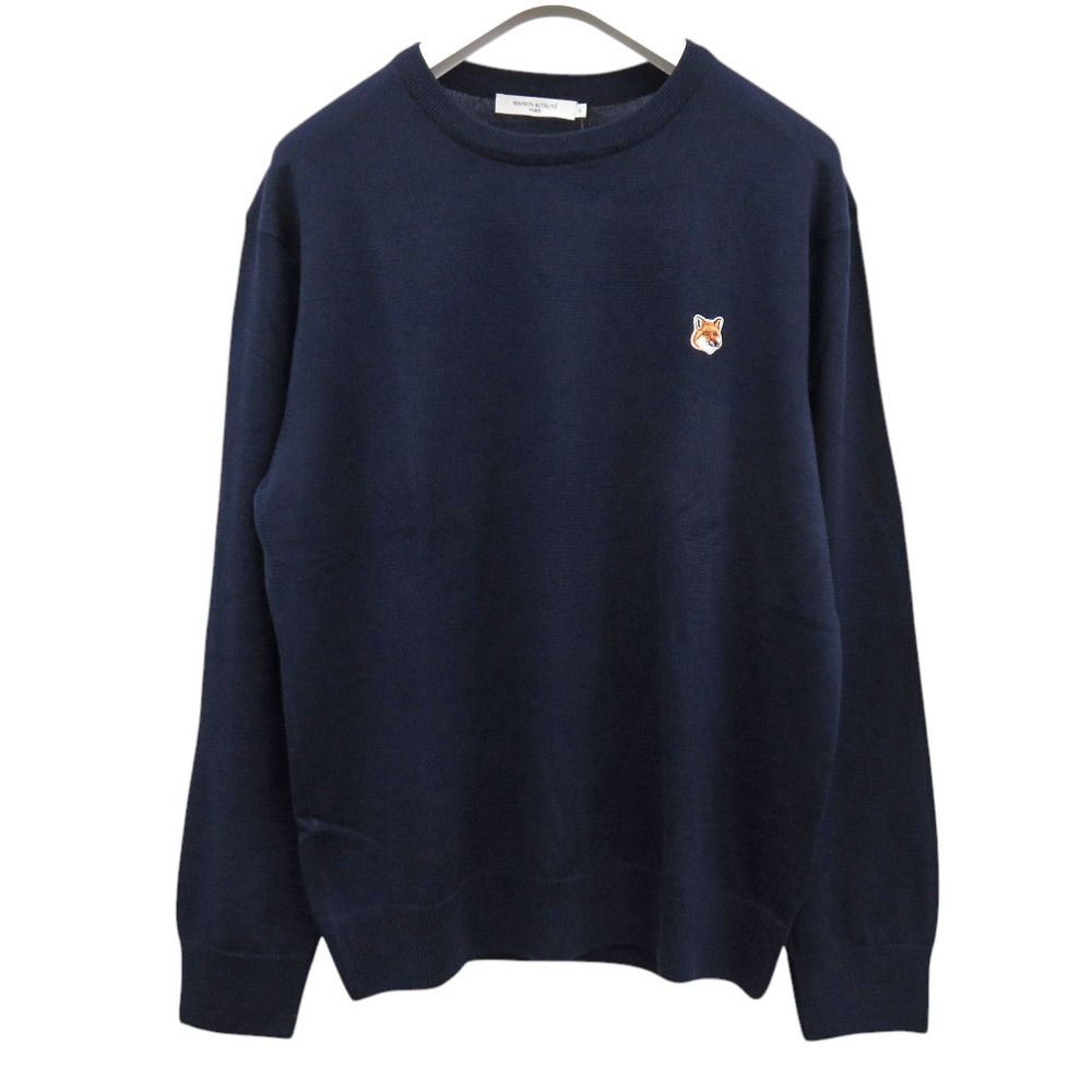 新品同様 メゾンキツネ ニット  FM00528KT1036 P480 ネイビー セーター ウール 紺 2031【中古】MAISON KITSUNE 新品同様 メゾンキツネ ニット FM00528KT1036 P480 ネイビー セーター